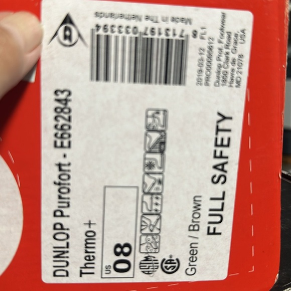 Dunlop Men’s Steel To Steel Plate PU Thermo+ Extreme Cold Work Boots - Olive - Picture 12 of 12